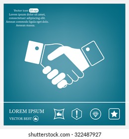 Icon of handshake sign.