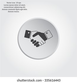 Icon of handshake sign.