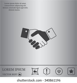 Icon of handshake sign.