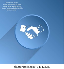 Icon of handshake sign.