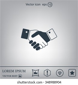 Icon of handshake sign.