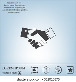 Icon of handshake sign.