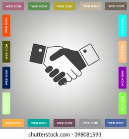 Icon of handshake sign.