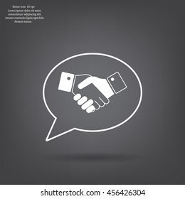 Icon of handshake sign.
