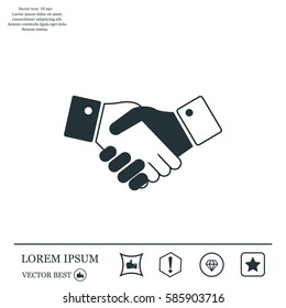 Icon of handshake sign.