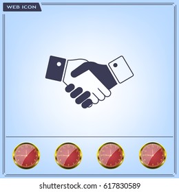 Icon of handshake sign.