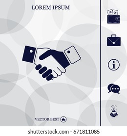 Icon of handshake sign.