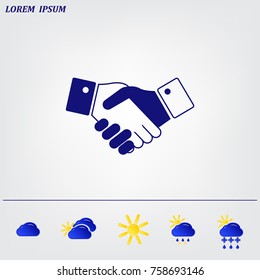 Icon of handshake sign.