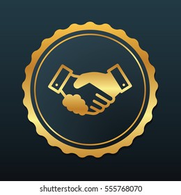 Icon Handshake Symbol. Designed for Web Mobile and software interfaces. Outline Style Design Premium 