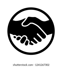 Icon of a handshake. Vector illustration EPS10