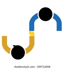 Icon Handshake view From Top 
