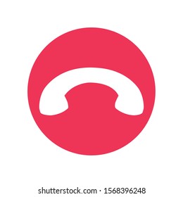 icon of hang up phone call, finish phone call vector illustration design