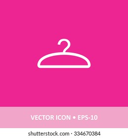 Icon of Hanger on Magenta Color Background. Eps-10.