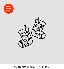 Icon of hanging Christmas socks