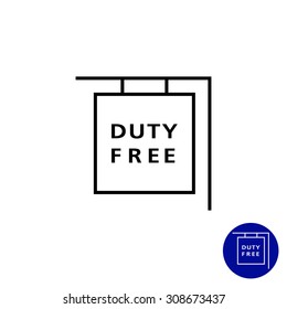 Icon of hanging duty free shop sign