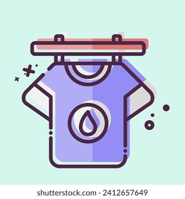 Icon Hanging Tshirt. related to Laundry symbol. MBE style. simple design editable. simple illustration