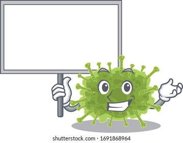 An icon of haploviricotina mascot design style bring a board