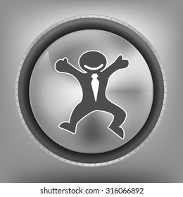icon with happy businessman