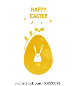 Icon Happy easter yellow