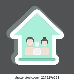 Icon Happy Family. related to Family symbo. simple design editable. simple illustration