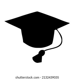 icon happy graduations toga hat on a white background