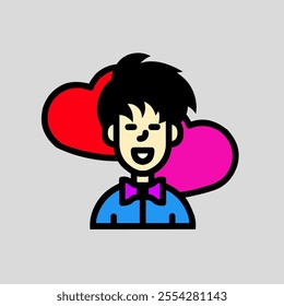 icon of a happy man