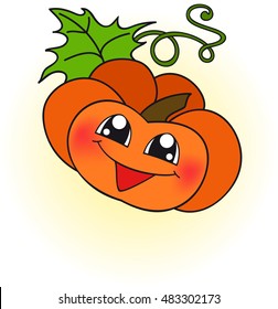 icon of the happy orange pumpkin