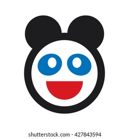 Icon happy panda symbol animal