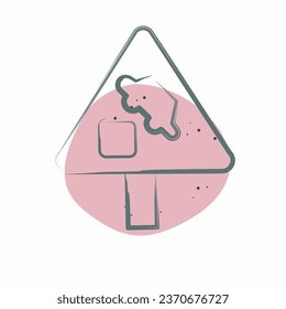 Icon Harbor. related to Road Sign symbol. Color Spot Style. simple design editable. simple illustration