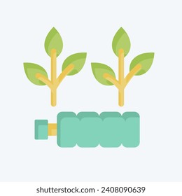 Icon Hard Biodegradable. related to Plastic Pollution symbol. flat style. simple design editable. simple illustration