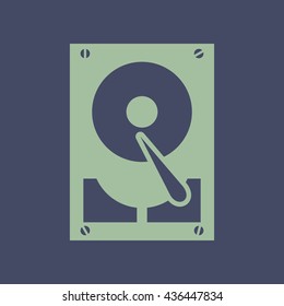 Icon of Hard Disk. Eps-10.