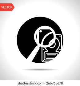 icon of hard disk search