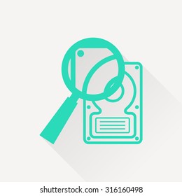 icon of hard disk search