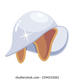 Icono de diseño plano de sombrero duro