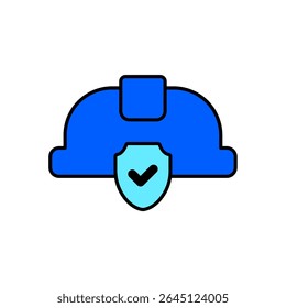 Icon a hard hat, isolated against a clean background.