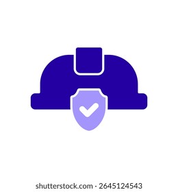 Icon a hard hat, isolated against a clean background.