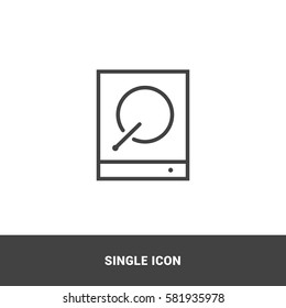 Icon hard-drive Single Icon Graphic Design