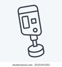Icon Hardness Tester. related to Measuring symbol. line style. simple illustration