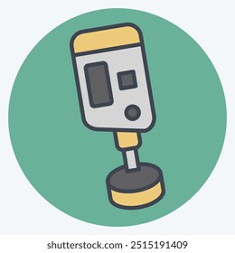 Icon Hardness Tester. related to Measuring symbol. color mate style. simple illustration