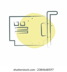 Icon Hardware. related to Computer symbol. Color Spot Style. simple design editable. simple illustration