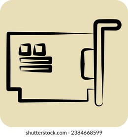 Icon Hardware. related to Computer symbol. hand drawn style. simple design editable. simple illustration