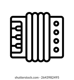 icon harmonica with style outline