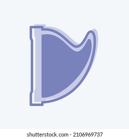 Icon Harp - Two Tone Style - Simple illustration, Good for Prints , Announcements, Etc