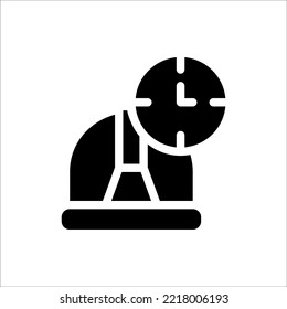 Icon Hart Hats Glyph, Flat Icon Logo Illustration Vector Isolated. Suitable For Web Design, Logo, App.