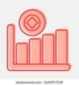 Icon hash rate. Crypto currency elements. Icon in two tone style.