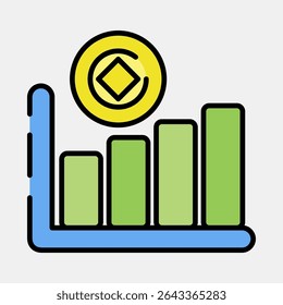 Icon hash rate. Crypto currency elements. Icon in filled line style.