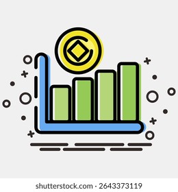 Hashrate des Symbols. Kryptowährungselemente. Symbol im MBE-Stil.