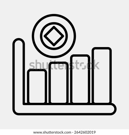 Icon hash rate. Crypto currency elements. Icon in line style.