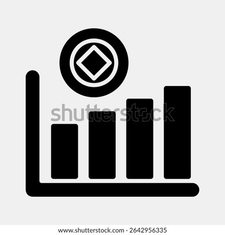 Icon hash rate. Crypto currency elements. Icon in glyph style.