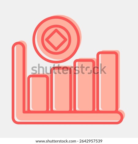 Icon hash rate. Crypto currency elements. Icon in two tone style.